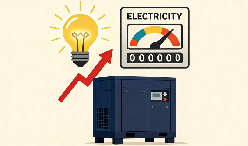 The air compressor has high energy consumption